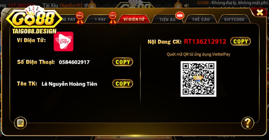 Mẹo nạp tiền go88 giúp bạn không bị lỗi