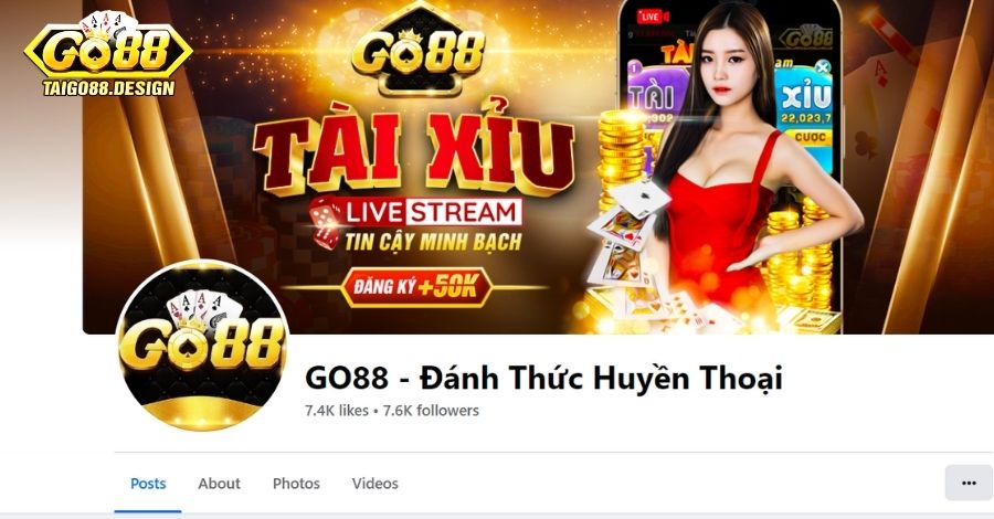 Hướng dẫn bet thủ liên hệ qua Fanpage của Go88 khi cần hỗ trợ