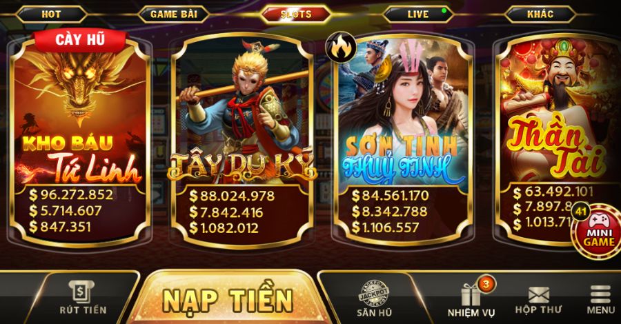 Kho slot cực khủng với vô số tựa game hấp dẫn